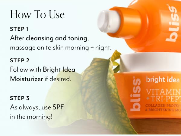Bliss Bright Idea Vitamin C Eye Cream - Brighten & Hydrate Anti-Aging Treatment, Reduces Fine Lines, Boosts Collagen & Firms, 3-O-Ethyl Ascorbic Acid, Tri-Peptide & Licorice Root, 0.5fl oz - Image 7