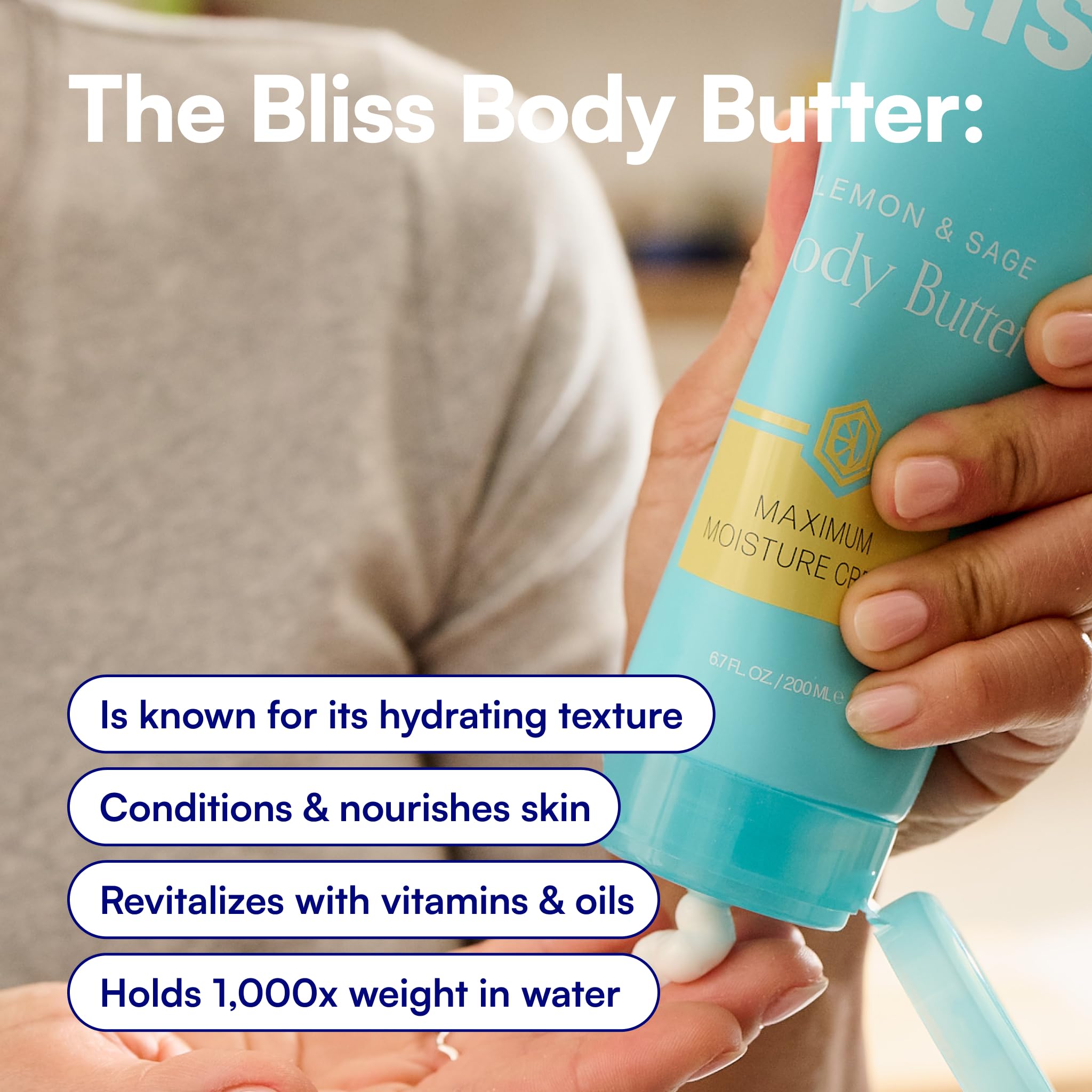 Bliss Lemon and Sage Body Butter - Iconic Scent with Shea Butter and Coconut Oil for Long-Lasting Maximum Moisture - Body Lotion for Smooth, Soft Skin - Vegan and Cruelty-Free - 6.7 Fl Oz - Image 4