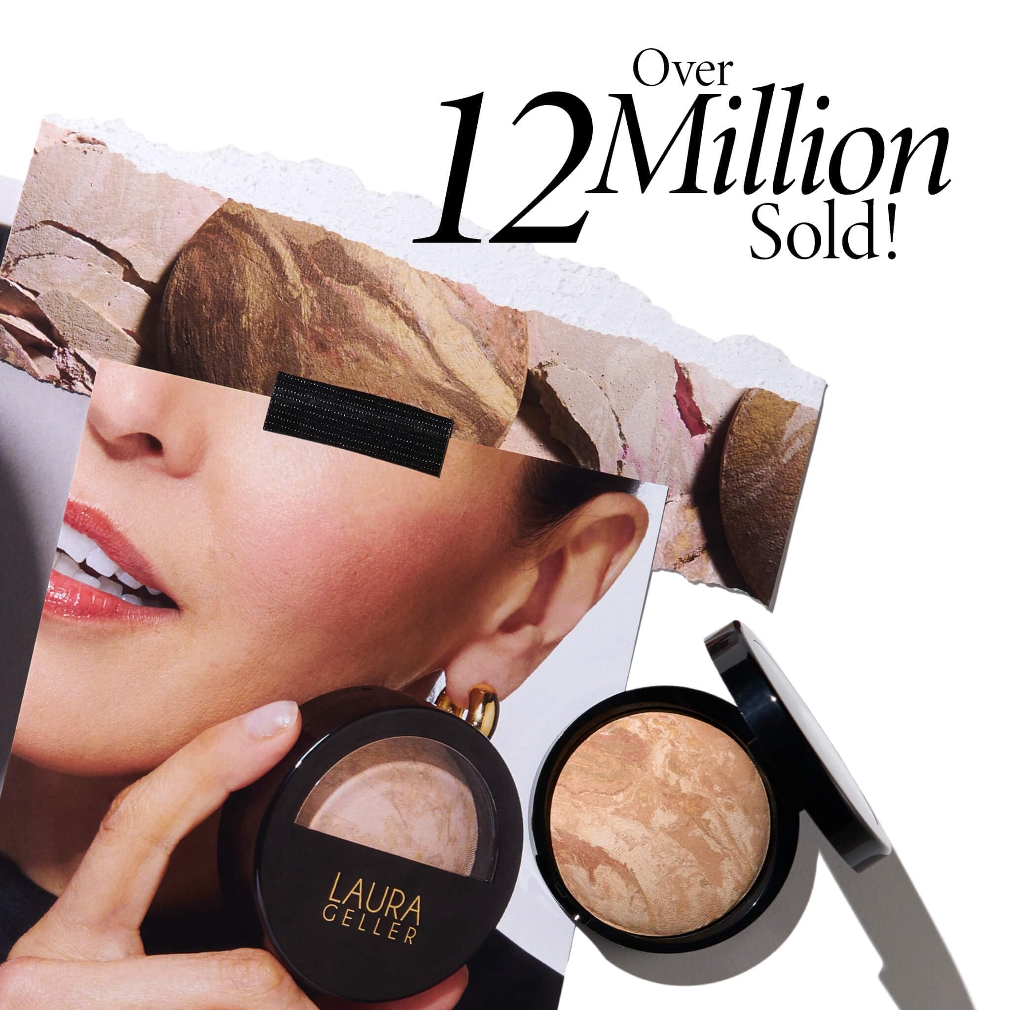 LAURA GELLER Baked Starter Kit Tuscan Dreams - Baked Balance-n-Brighten Powder Foundation + Retractable Angled Kabuki Brush + Best of the Best Palette, Tuscan Dreams tan - Image 7