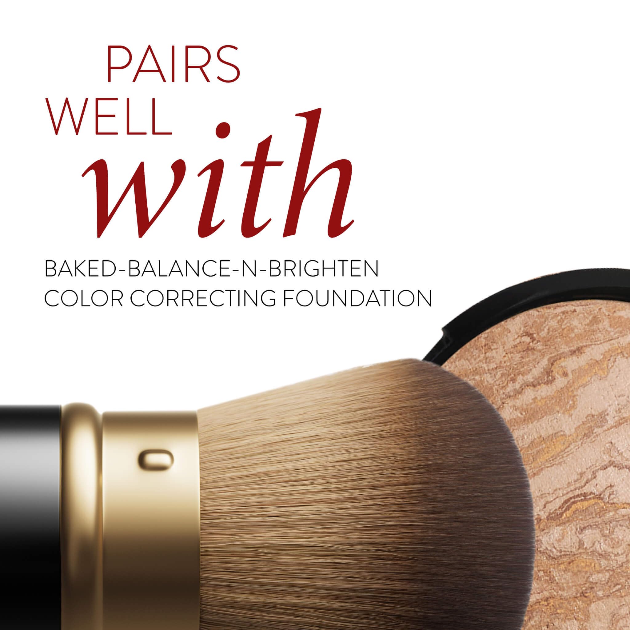 LAURA GELLER Baked Balance-N-Glow Illuminating Color Correcting Foundation - Light - Retractable Airbrush Kabuki Brush (2 PC) - Image 7