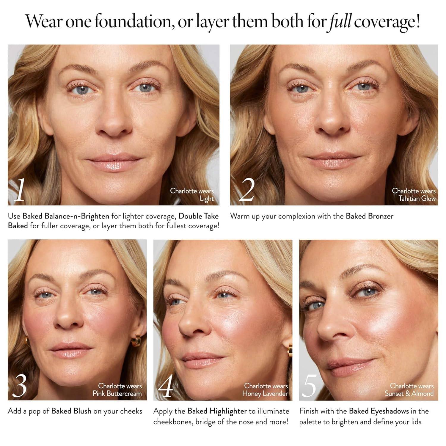 LAURA GELLER Baked Icons Complete Full Face Palette, Fair | All-in-One Makeup Palette with Baked Foundations, Blush, Bronzer, Highlighter, Eyeshadows | Coverage for Mature Skin | Travel-Friendly - Image 5