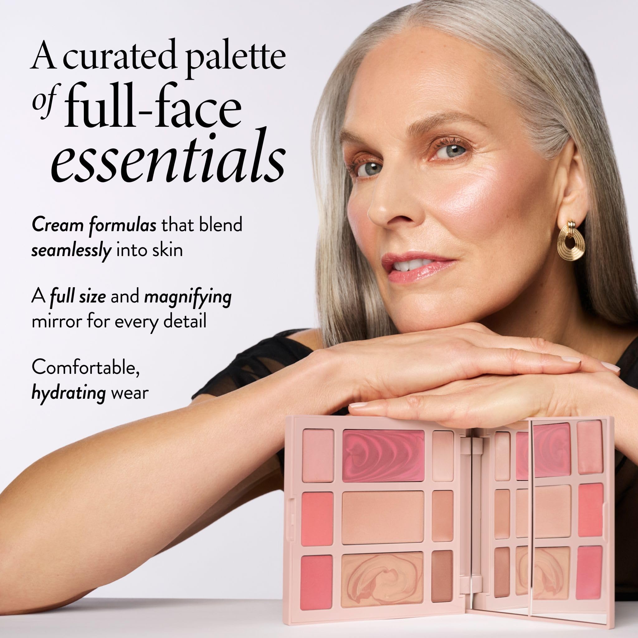 LAURA GELLER The Best of the Best Cream Full Face Palette | All-in-One Cream Face, Eye & Lip Palette | Blendable, Hydrating Makeup Made for Mature Skin - Image 4