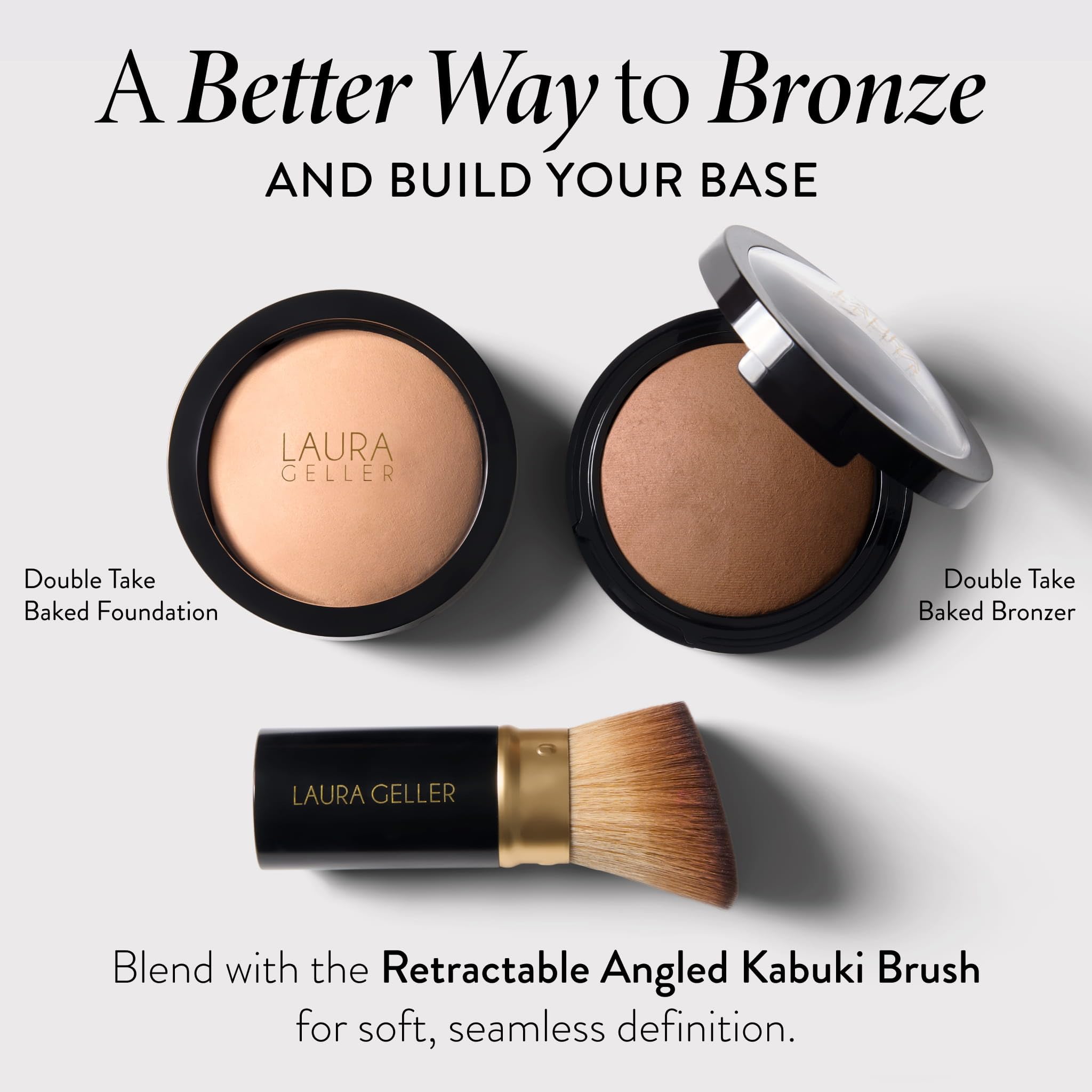 LAURA GELLER Double Take Baked Bronzer for Mature Skin, Fair | Matte Bronzing Powder for Natural-Looking Warmth & Soft Contour, Buildable Color, Never Orangey Finish - Image 5