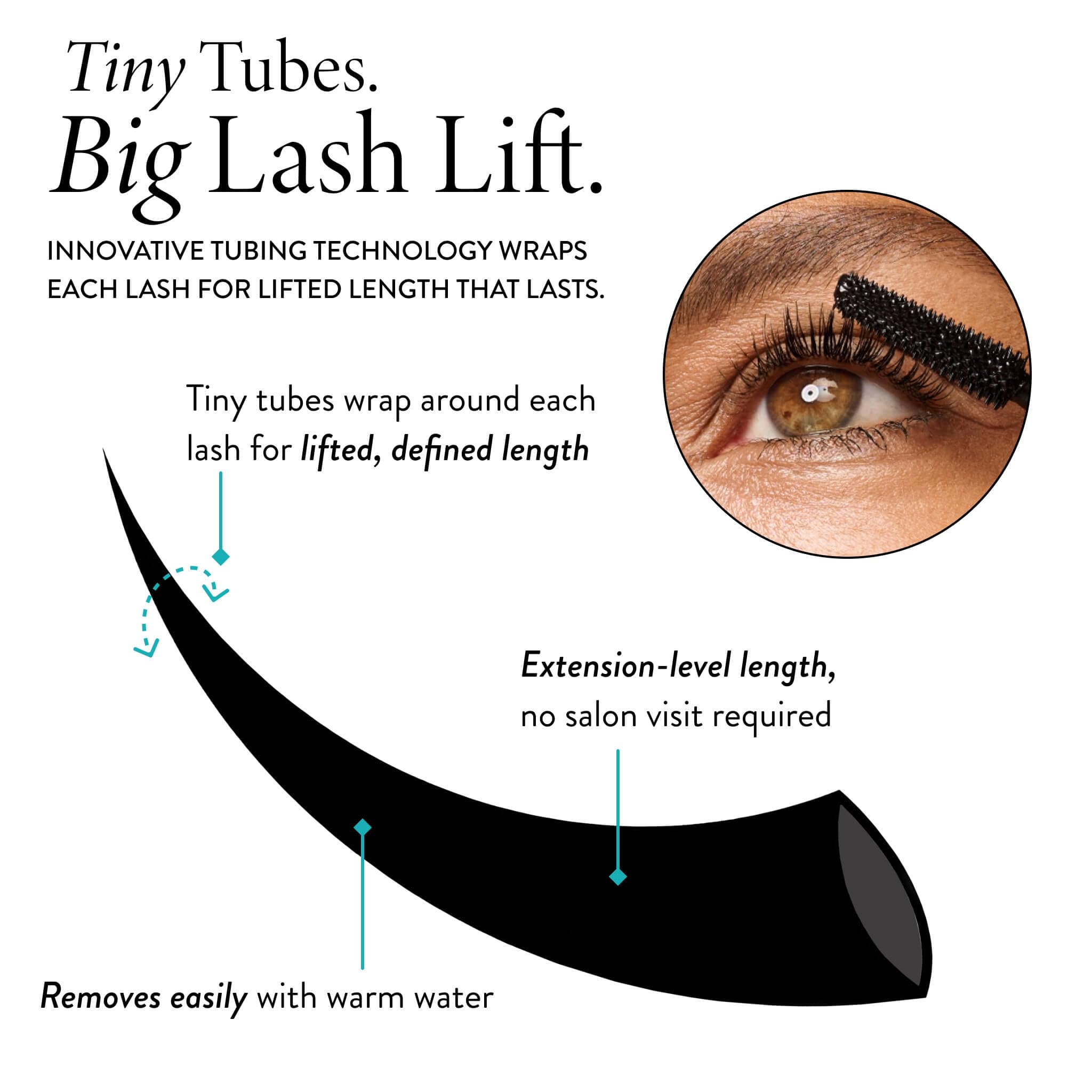 LAURA GELLER Long-n-Lifted Tubing Mascara – Lengthening & Lifting Mascara That Won’t Smudge or Flake – Gentle Tubing Formula Removes with Warm Water – Black - Image 3