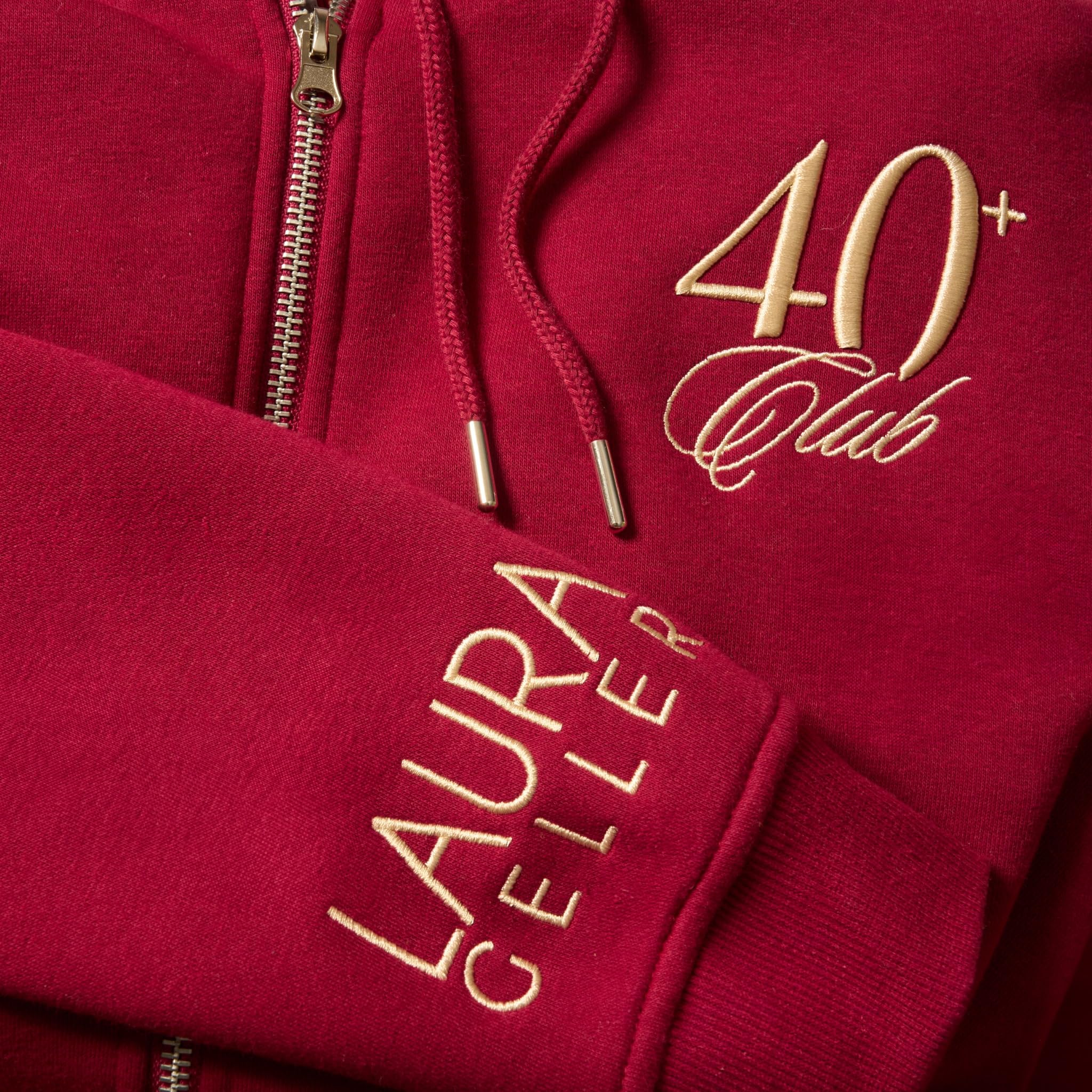 LAURA GELLER NEW YORK 40+ Club Hooded Zip Up Fleece Sweatshirt for Women - Image 3