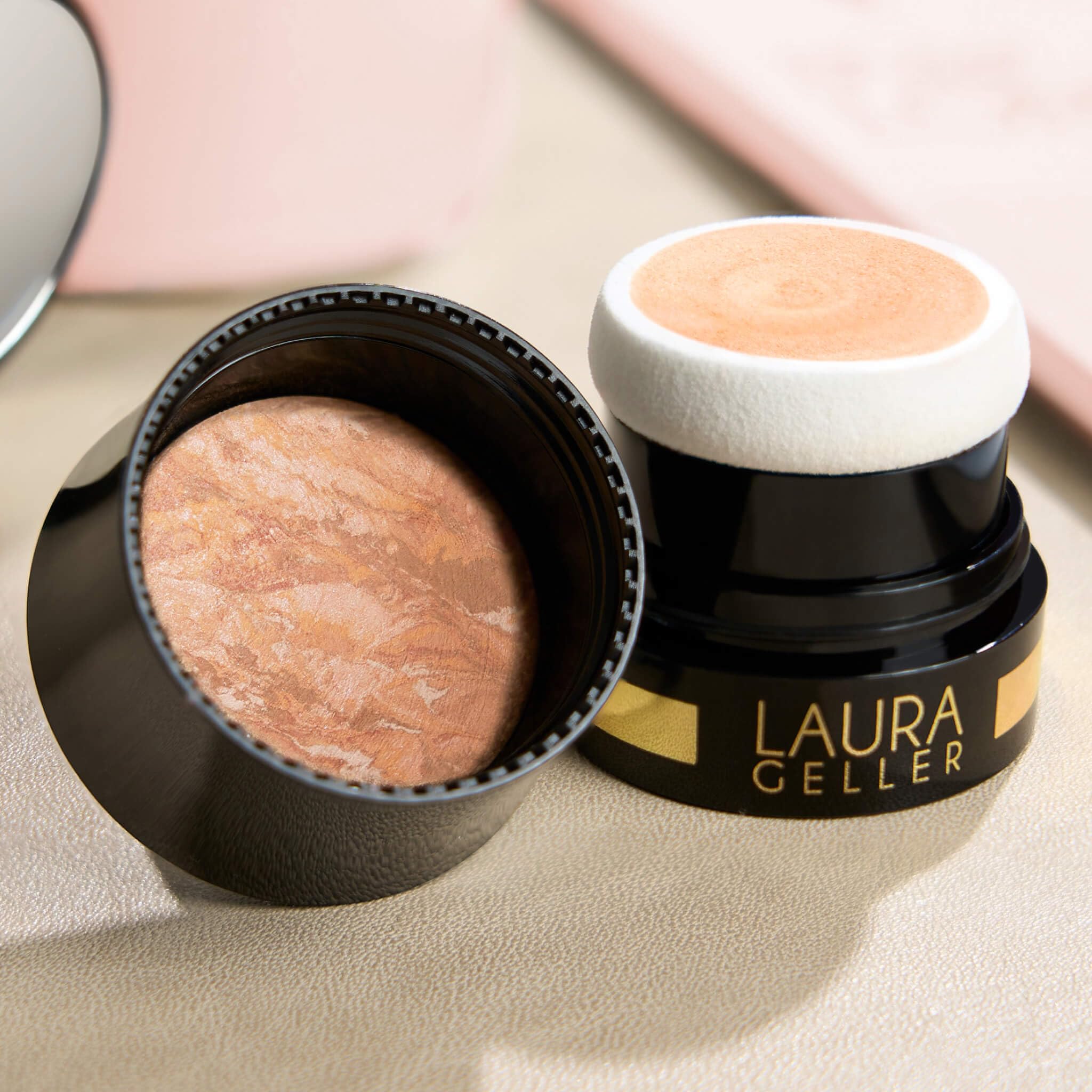 LAURA GELLER NEW YORK Baked Balance-n-Glow To Go Travel Size Illuminating Foundation - Porcelain - Buildable Sheer to Light Coverage - Satin Finish - Image 5