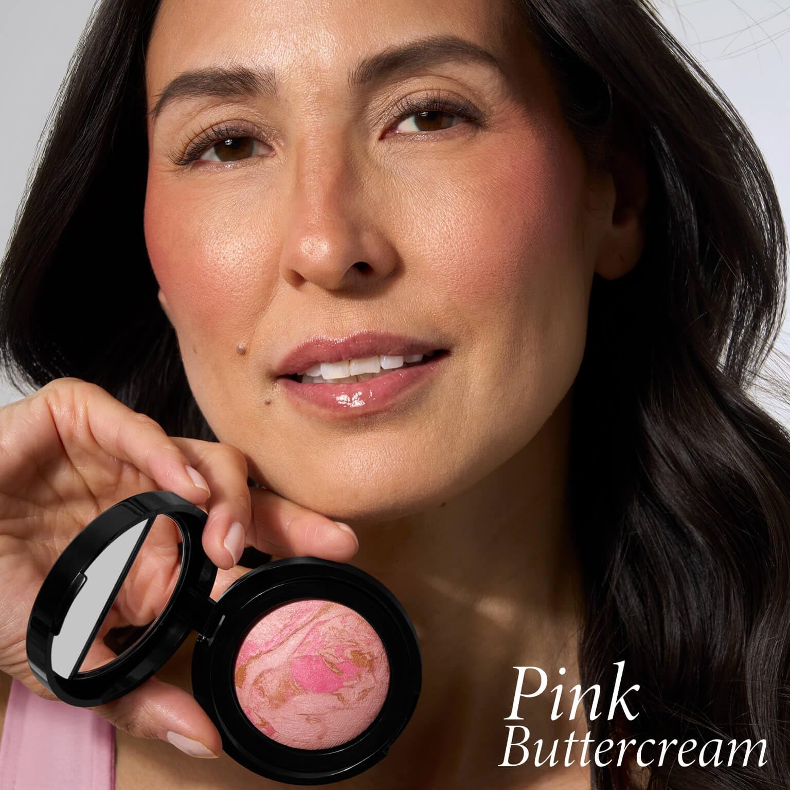 LAURA GELLER NEW YORK Baked Blush-n-Brighten Marbleized Blush for Cheeks - Pink Buttercream - Natural Finish - Buildable Color - Image 4