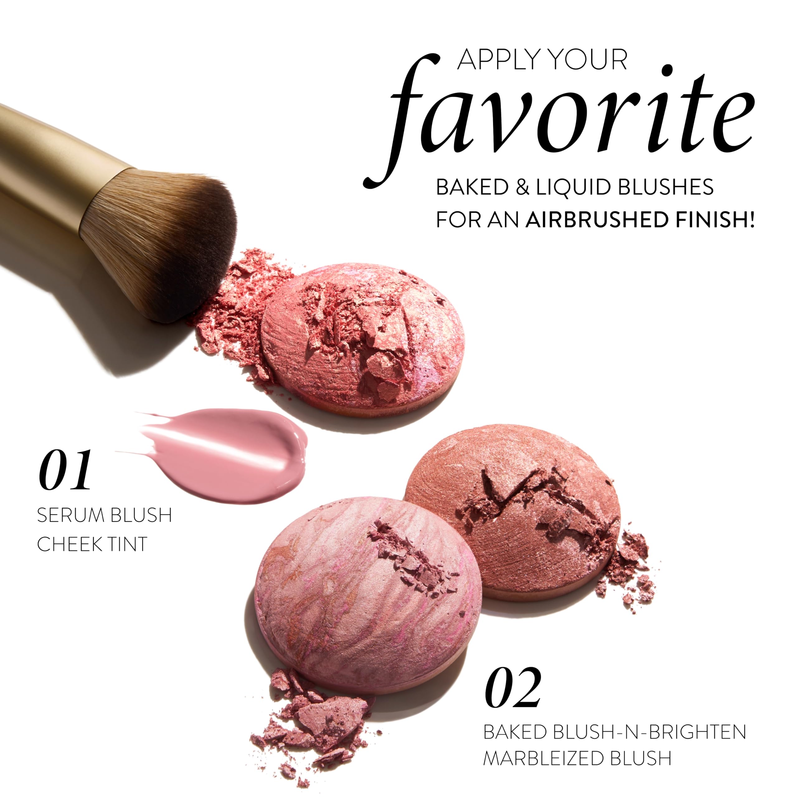 LAURA GELLER NEW YORK Baked Blush-n-Brighten Marbleized Blush - Ethereal Rose & Angled Brush 2pc Set - Image 9