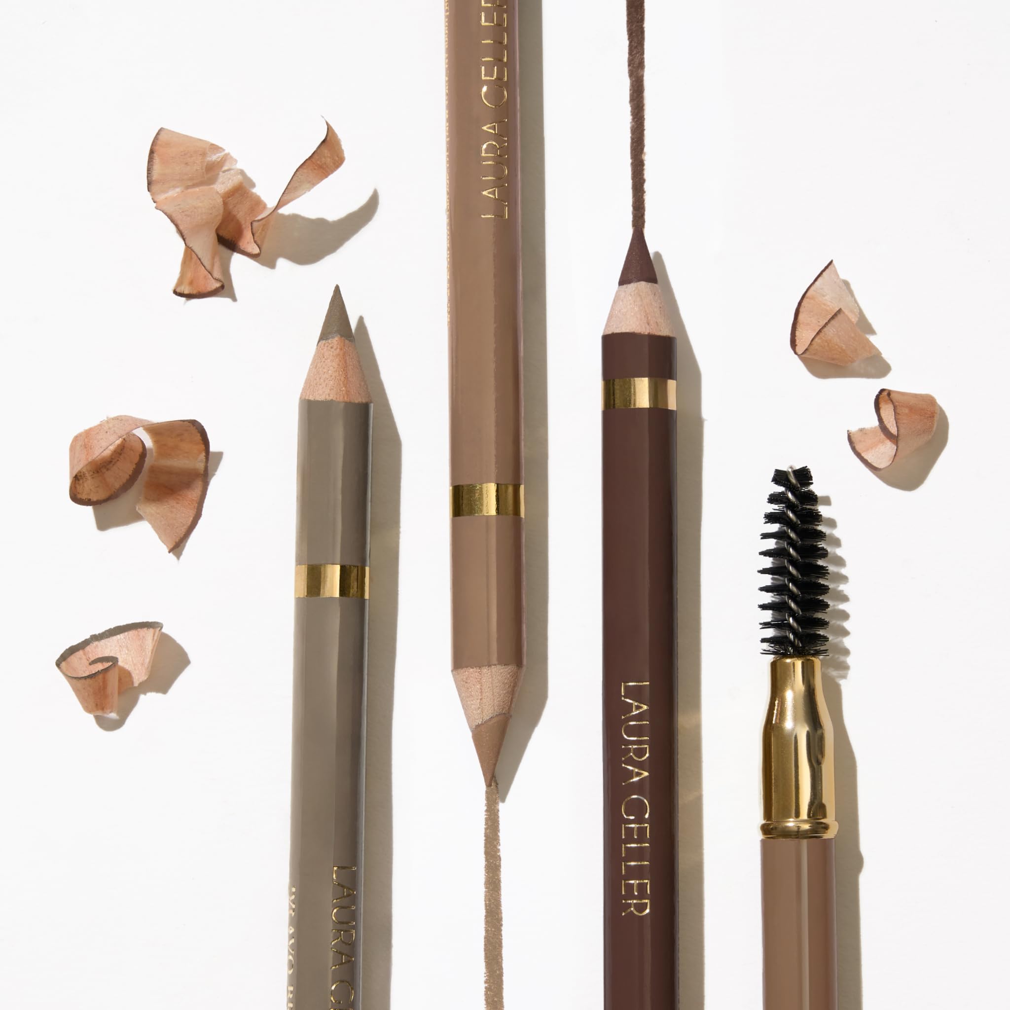 LAURA GELLER NEW YORK Bravo Brows Soft Pencil and Brush, Medium Brown and Cosmetic Pencil Sharpener - Image 8