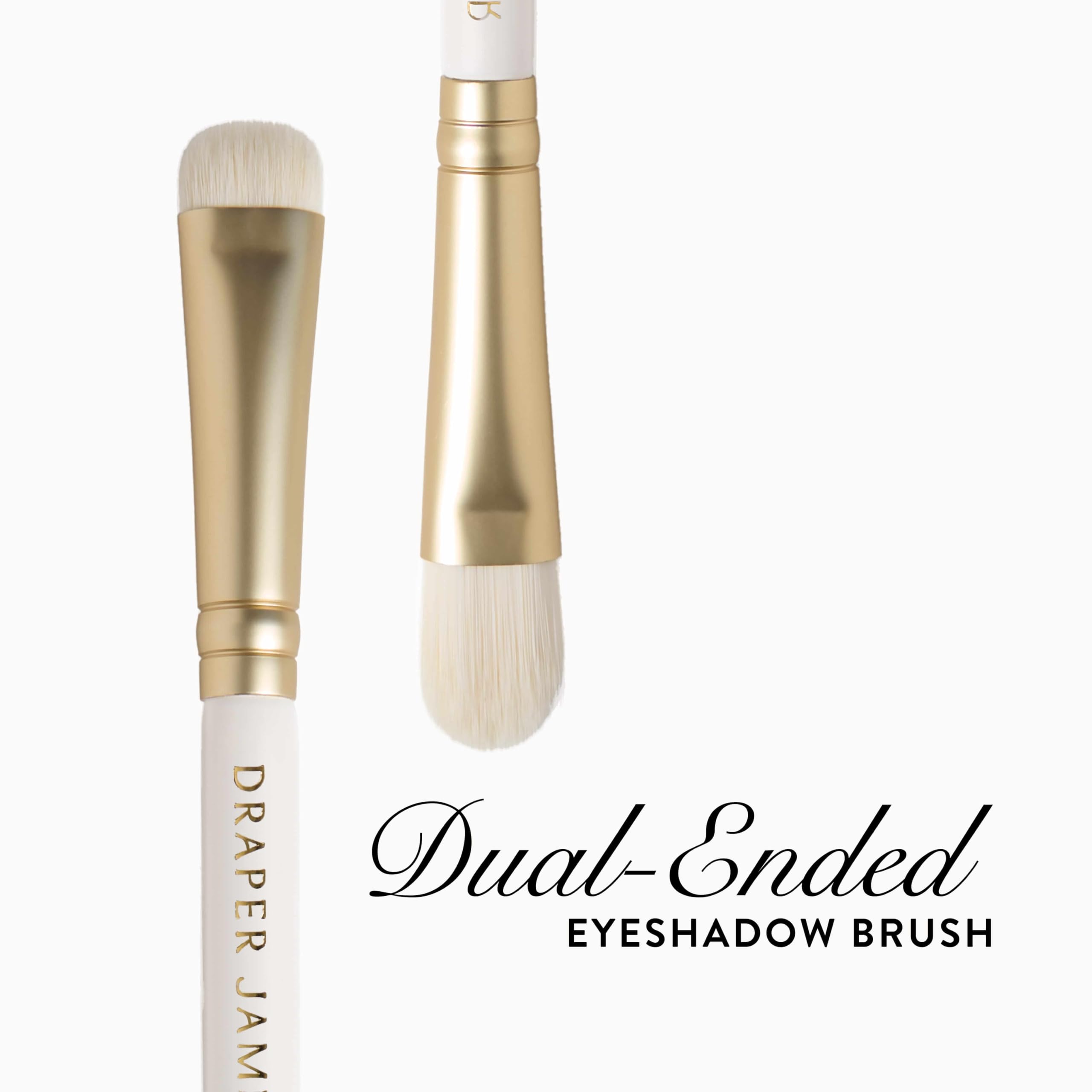 LAURA GELLER NEW YORK Dual-Ended Eyeshadow Brush – Flat Packing & Fluffy Blending Brush for Baked & Pressed Eyeshadow – Limited Edition Draper James Design - Image 4