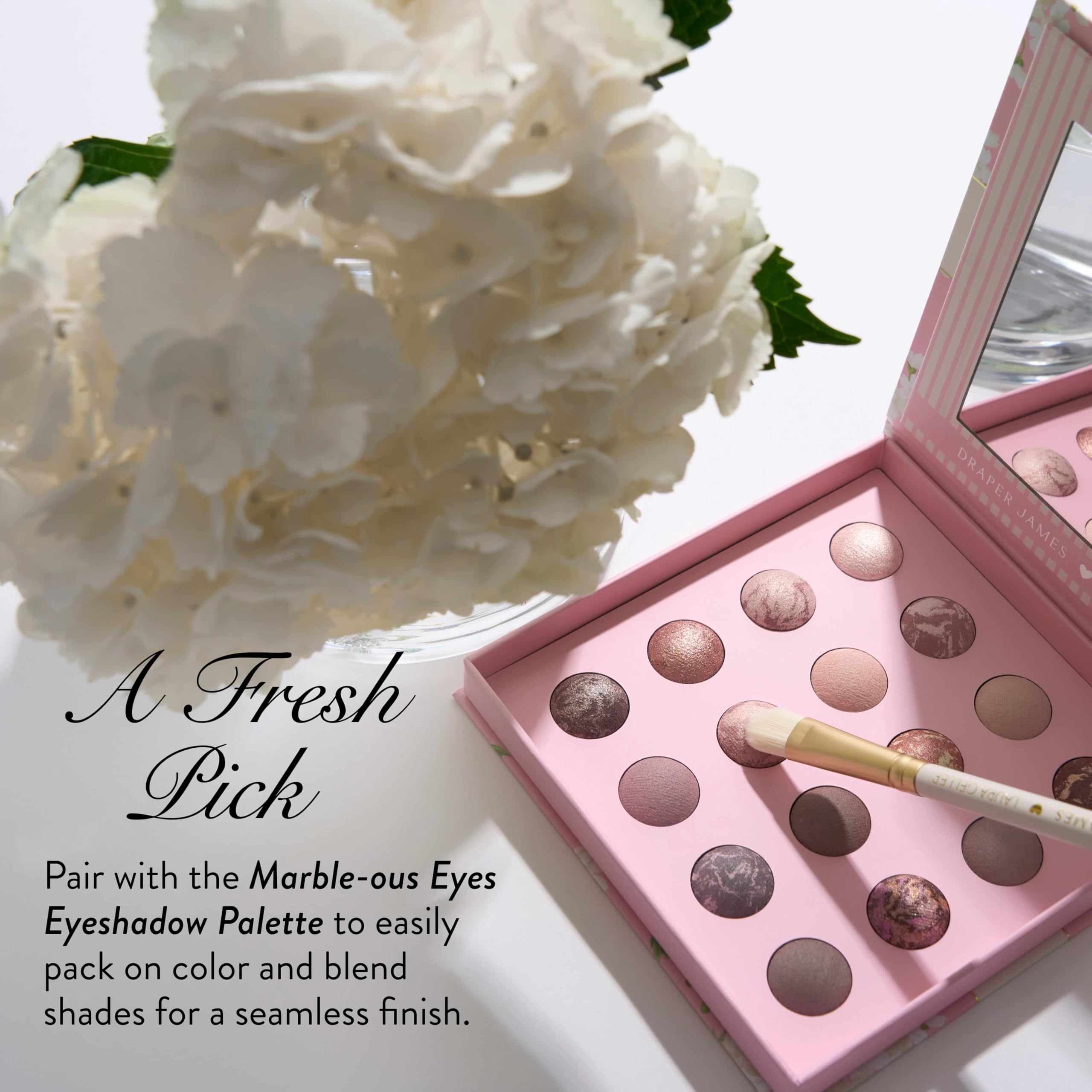 LAURA GELLER NEW YORK Dual-Ended Eyeshadow Brush – Flat Packing & Fluffy Blending Brush for Baked & Pressed Eyeshadow – Limited Edition Draper James Design - Image 5