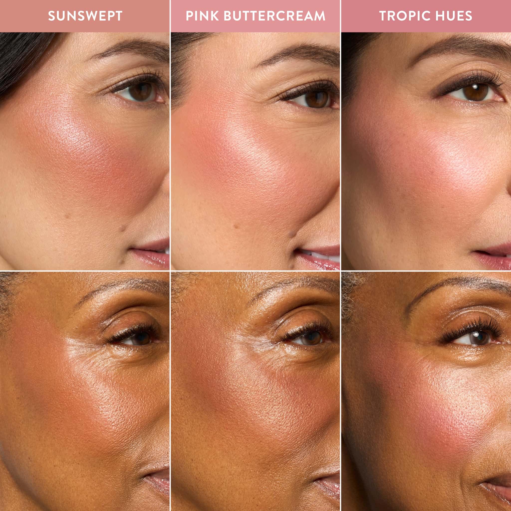 LAURA GELLER NEW YORK Geller's Greatest Blush Crush Baked Blush Trio - Sunswept, Pink Buttercream, Tropic Hues - Blush-n-Brighten Marbleized Blush Palette - All Skin Tones - Image 3