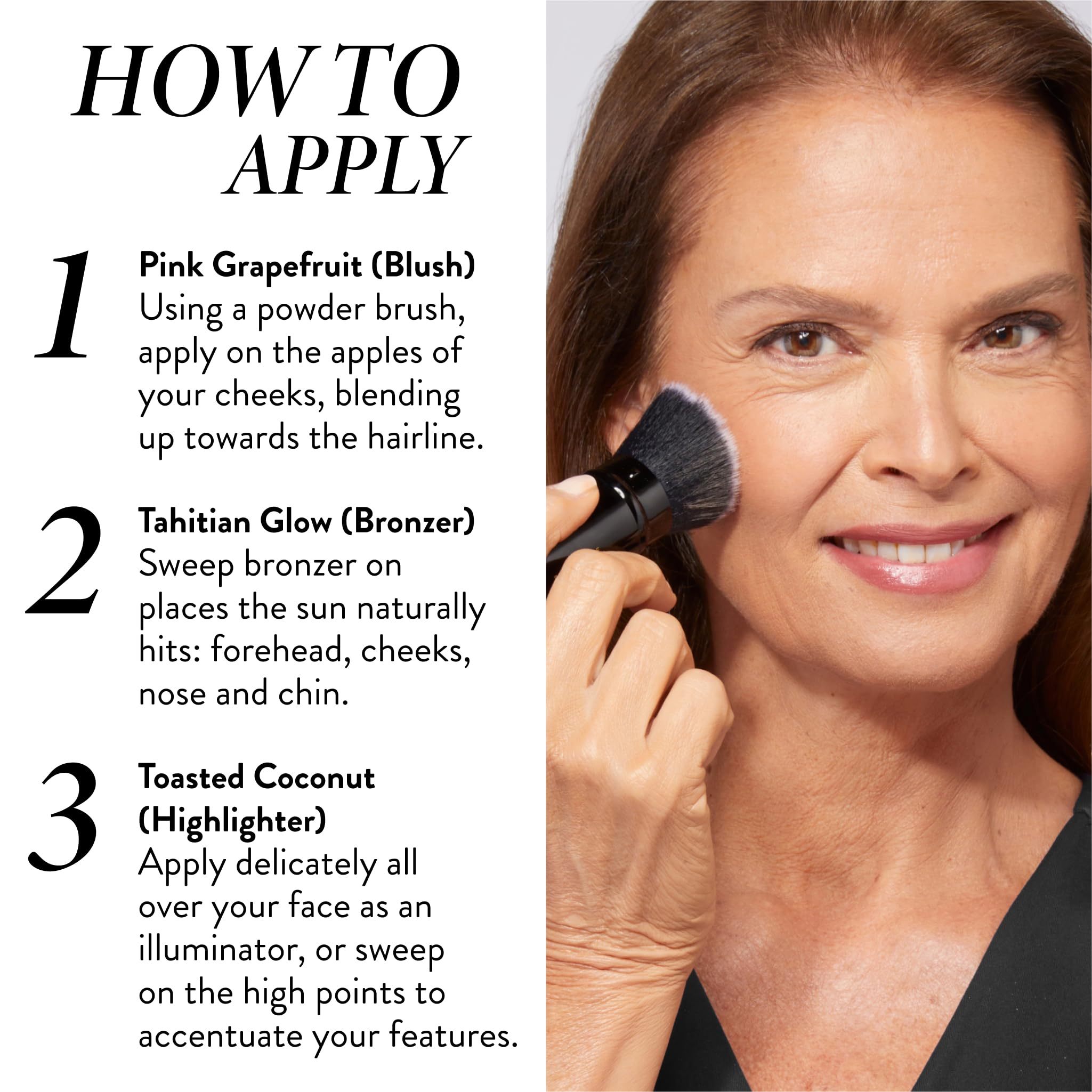 LAURA GELLER NEW YORK Geller's Greatest Lift-n-Glow Palette - Tahitian Glow, Pink Grapefruit, Toasted Coconut + Angled Blush Brush - Image 5