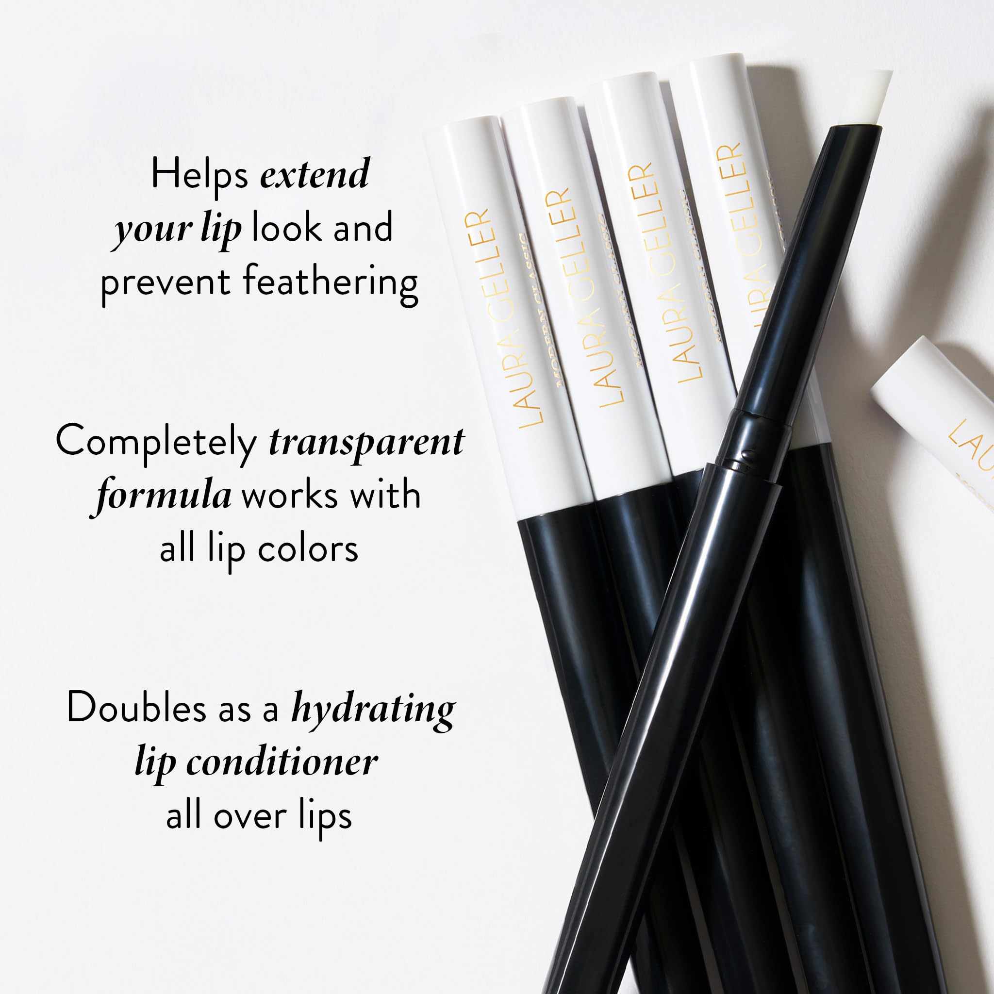 LAURA GELLER NEW YORK Italian Marble Sheer Lipstick, Berry Banana + Modern Classic Invisible Color Locking Lip Liner, Clear - Image 4