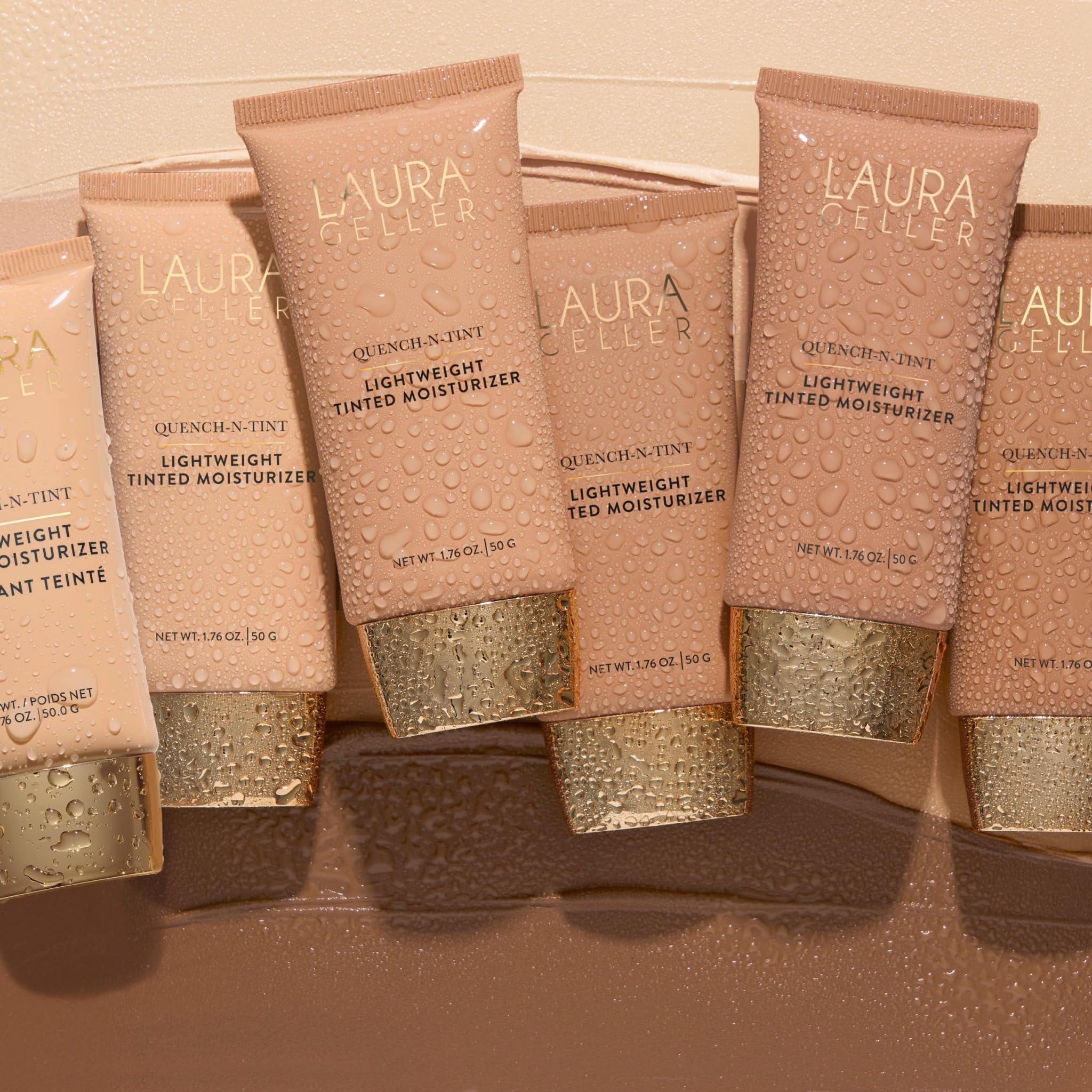 LAURA GELLER NEW YORK Quench-n-Tint Tinted Moisturizer - Sheer to Light Buildable Coverage - Natural Glow Finish - Lightweight Formula with Hyaluronic Acid, 06 Deep - Image 9