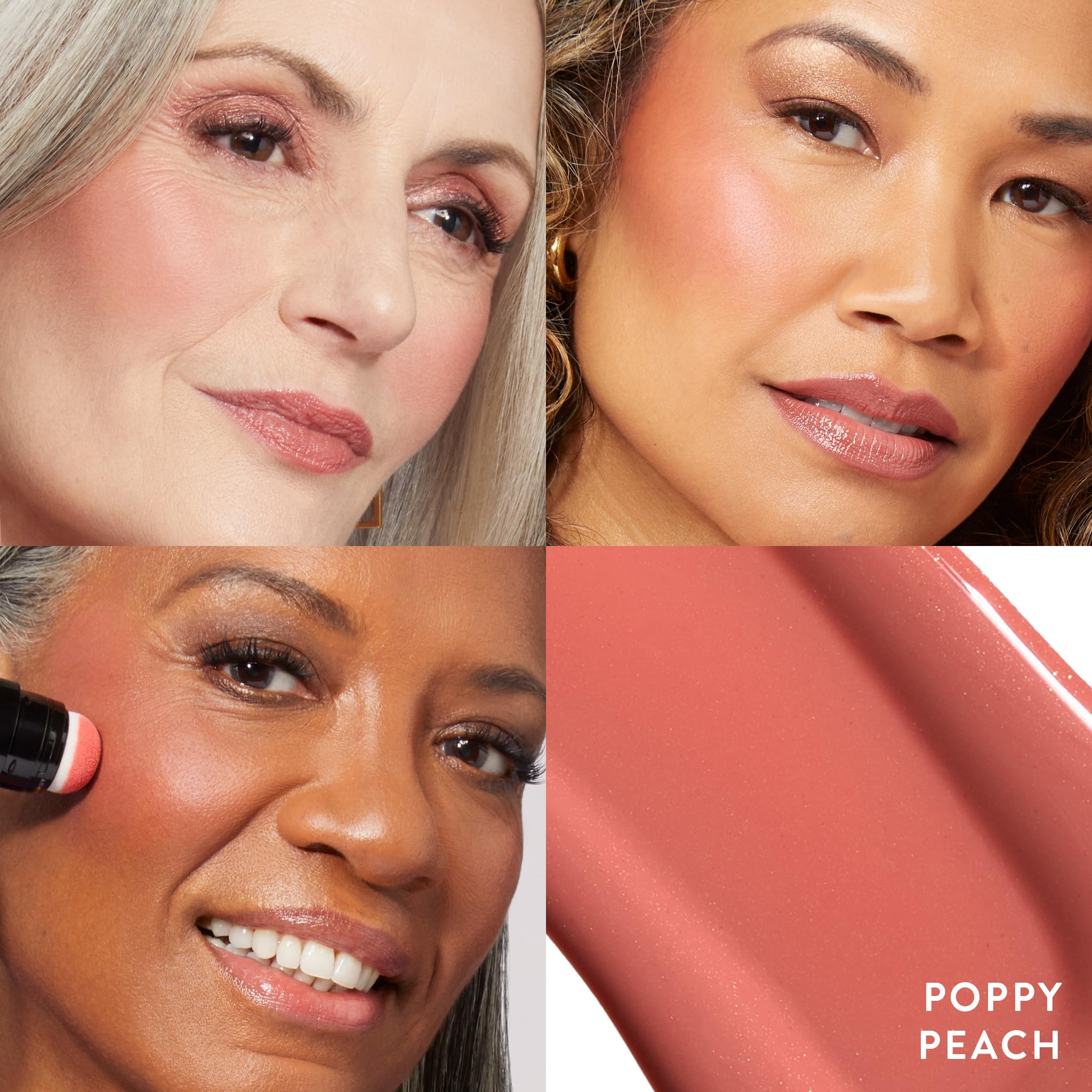 LAURA GELLER NEW YORK Hydration Heroes Kit: Spackle Primer, Hydrate + Jelly Balm Tinted Lip Balm, In the Buff + Serum Blush Cheek Tint (Just Peachy Lip Balm + Poppy Peach Blush) - Image 4