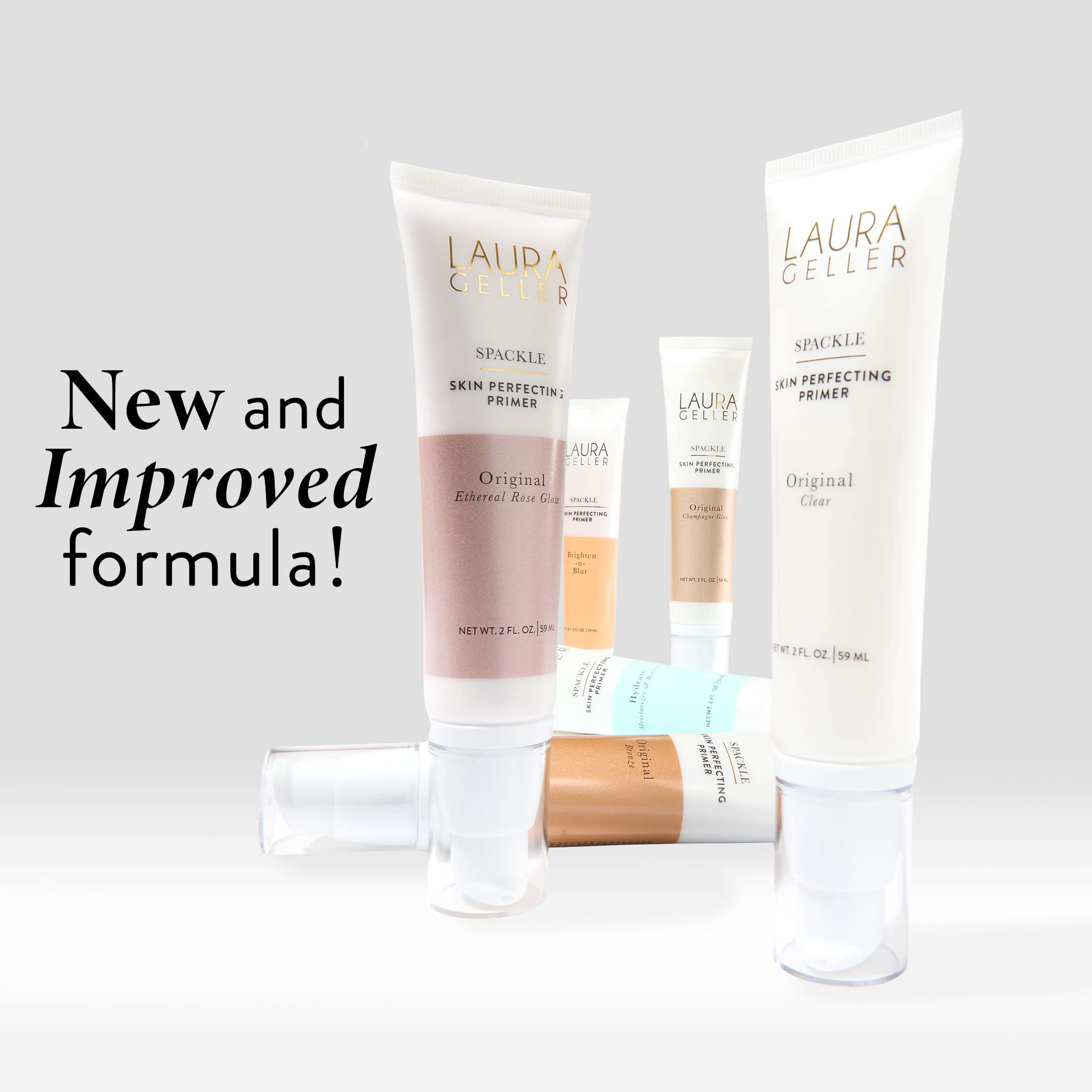 LAURA GELLER NEW YORK Spackle Duo: Spackle Skin-Perfecting Super-Size Makeup Primer - Hydrate & Diamond - Hyaluronic Acid - Foundation Face Primer - Image 8