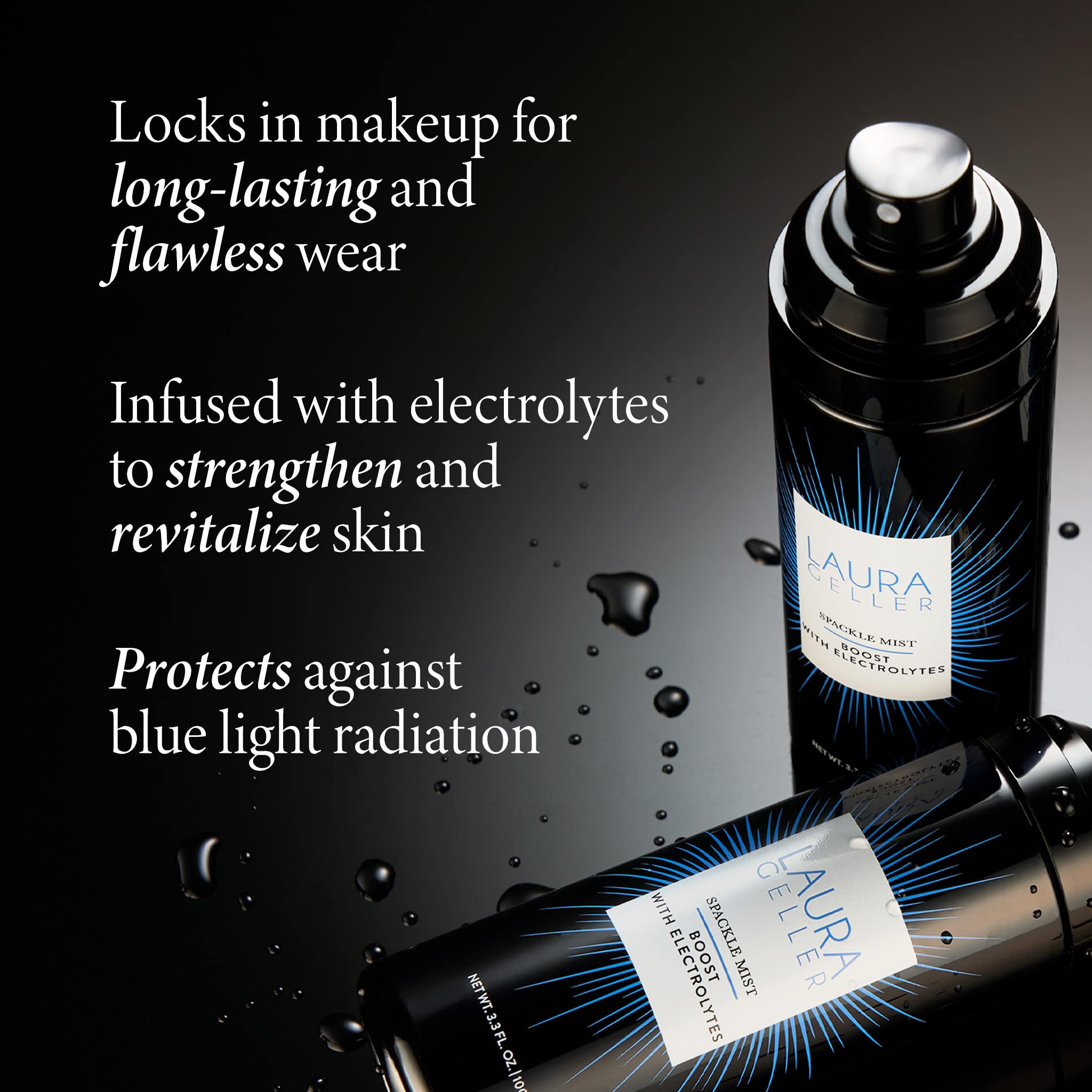 LAURA GELLER NEW YORK Spackle Mist Boost Makeup Setting Spray with Blue Light Protection + Matte Maker Invisible Oil Blotting Powder - Image 3