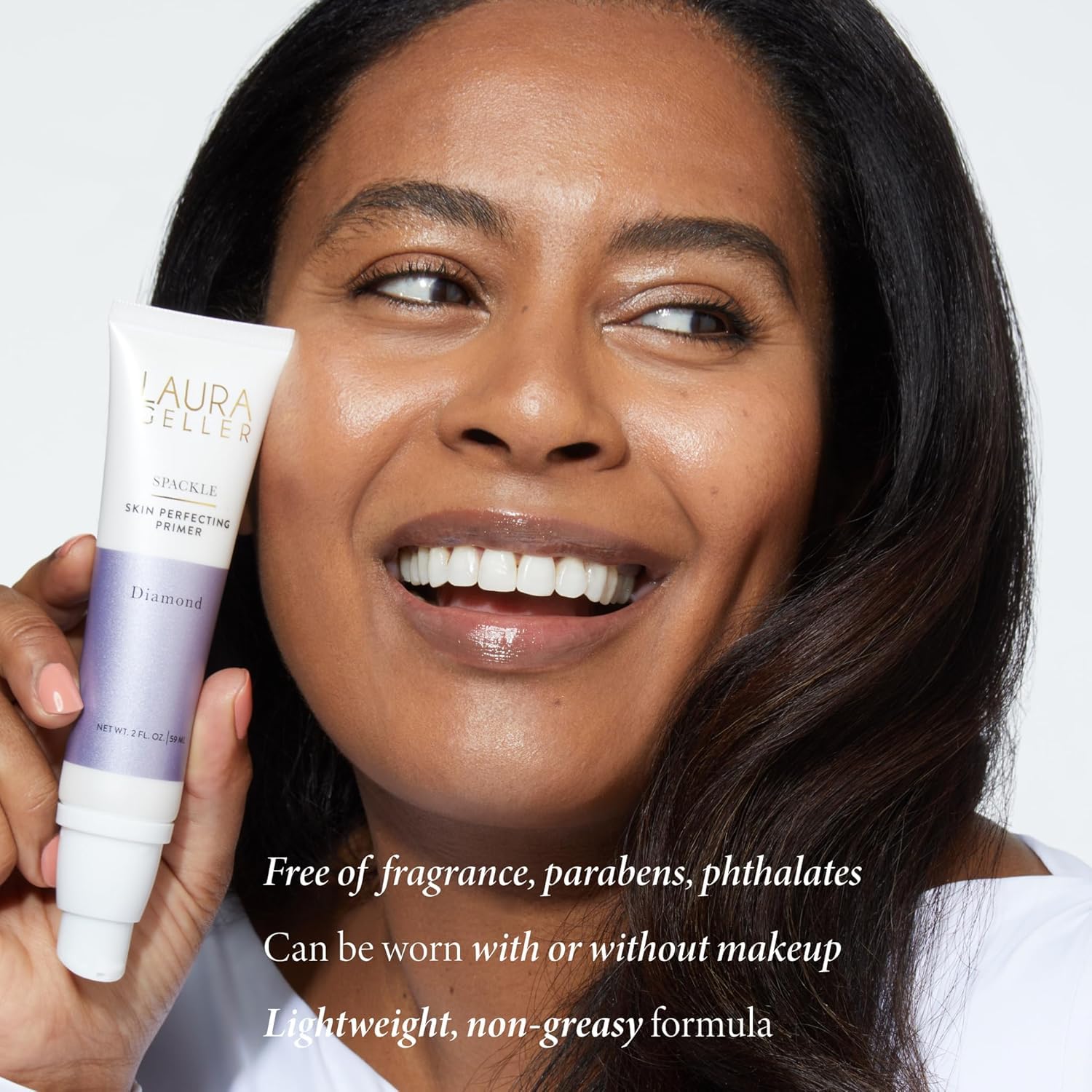 LAURA GELLER NEW YORK Spackle Primer - Diamond - Super-Size 2 Fl Oz - Hyaluronic Acid Makeup Primer for Mature Skin - Image 7
