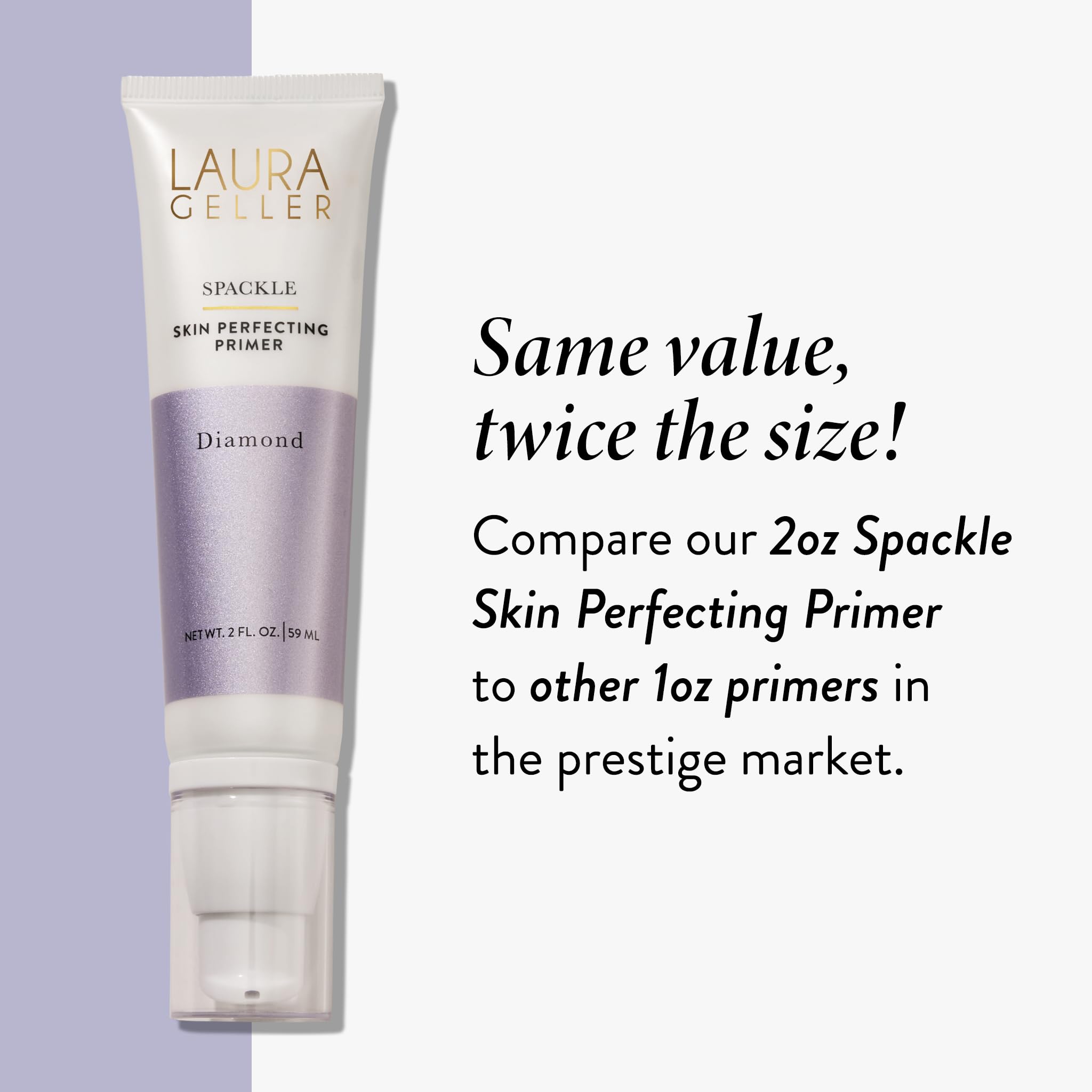 LAURA GELLER NEW YORK Prime and Set Duo: Filter Finish Pressed Radiant Setting Powder and Spackle Skin-Perfecting Super-Size Makeup Primer, Diamond - Image 6